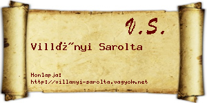 Villányi Sarolta névjegykártya